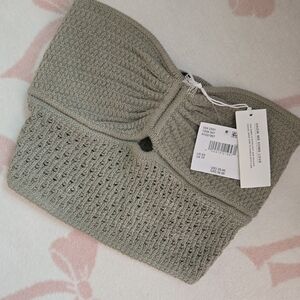 Zara Olive Knit Tube Top